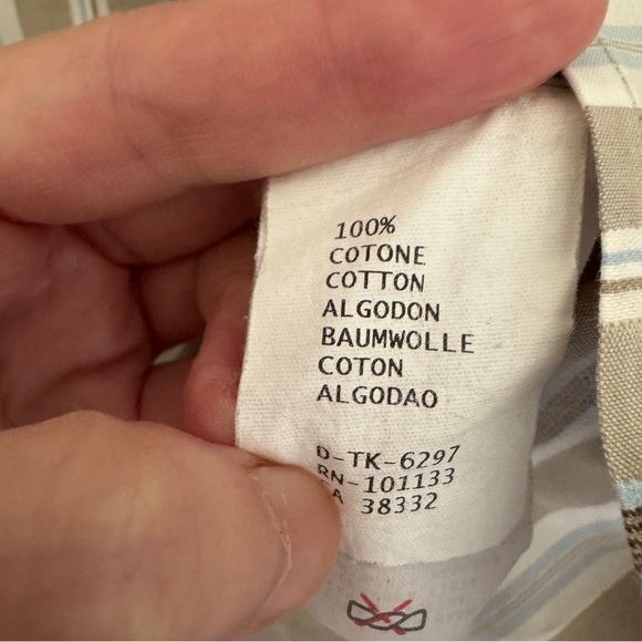 Ermenegildo Zegna Men's Cotton Striped Button Front Shirt Size M - Picture 4 of 5